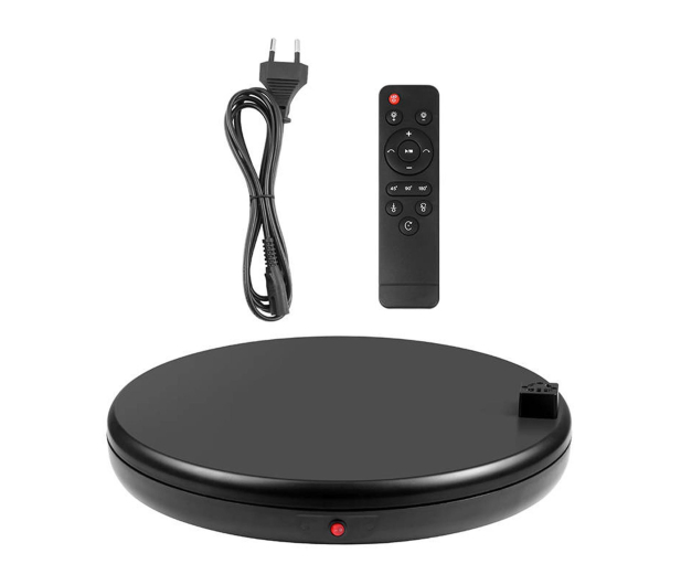Puluz Obrotowa podstawka do zdjęć z gniazdem 45 cm (czarna) - 1508858 - zdjęcie 3